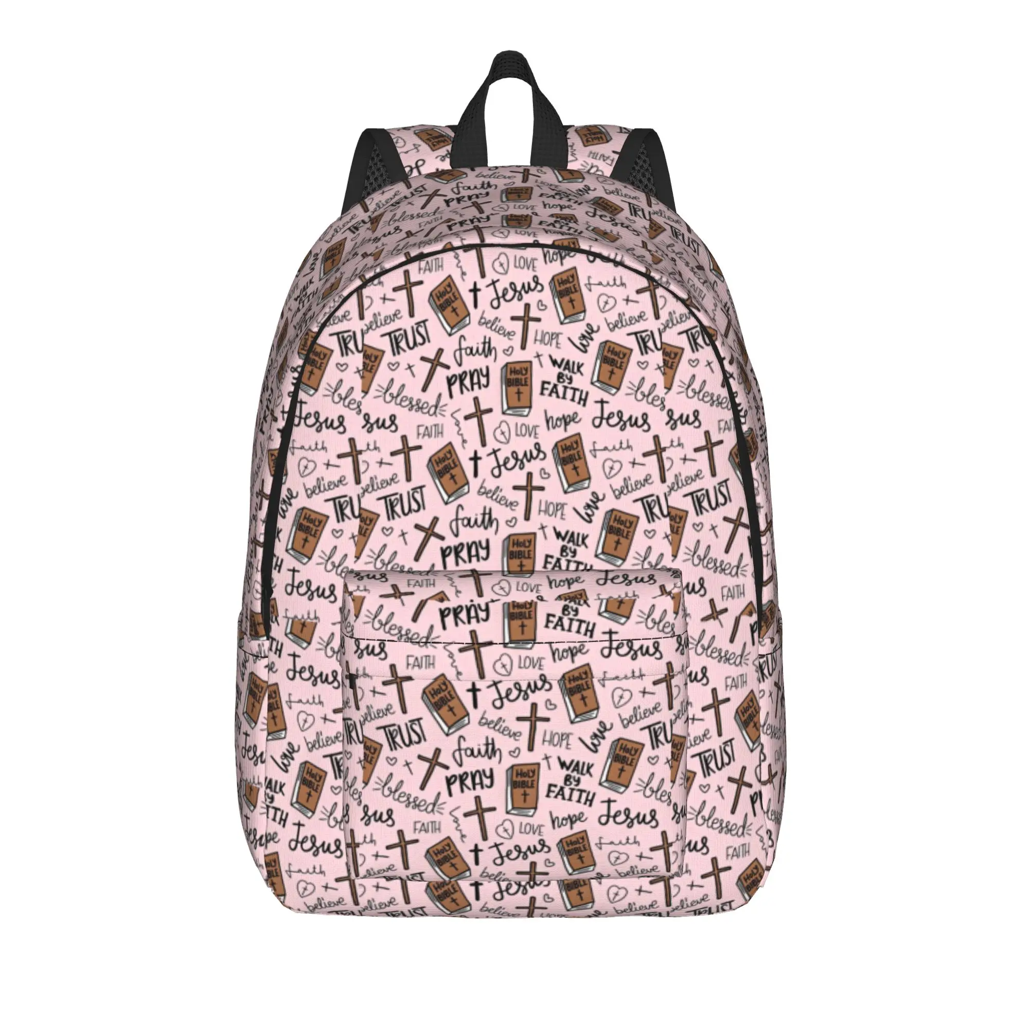 Christian Bible Jesus Backpack  Fun Backpacks Unisex College Breathable High School Bags Designer Rucksack