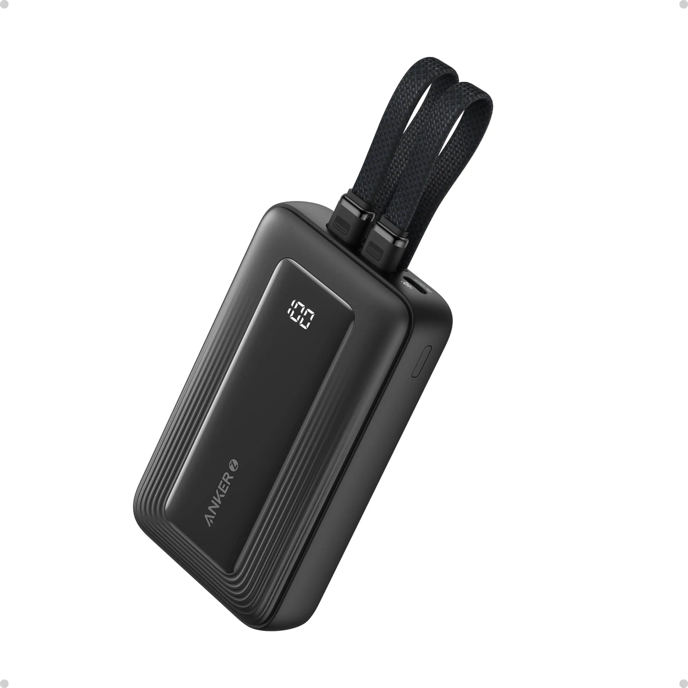 بنك طاقة Anker-Zolo عالي السرعة ، شاحن محمول ، كابل مدمج ، 1 من من من حزمة البطارية ، 1 من حزمة البطارية ، 50 وات