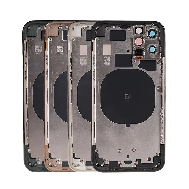 Back housing For iphone 11P-11 Pro Max Battery Back Cover Rear Door Middle Chassis Frame + SIM Tray Side Key Parts Housing  Case