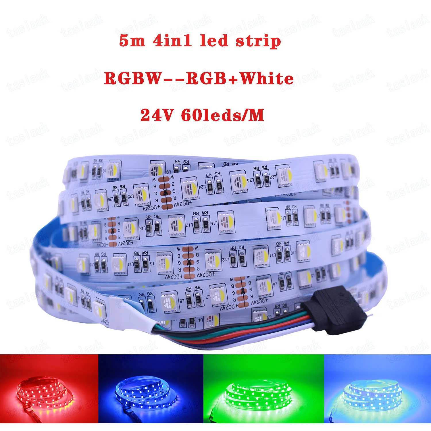 Taśma LED DC24V 12V 5m 5050SMD RGBW RGBWW 4w1 60 diod led 120 diod 108 diod led/M Elastyczna taśma świetlna RGB Biała / Ciepła dekoracja