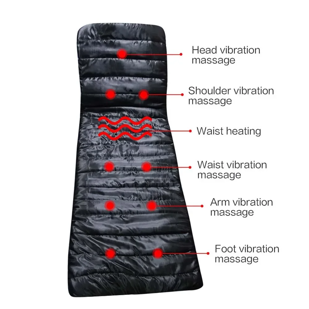 Health Care Electric Massage Mattress Back Neck Waist Body Massager Bed Massage Mat Stress Relief Machine Remote Control