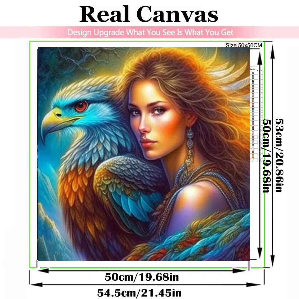 5D DIY Diamond Painting Beauty And Animals Full Square Round Diamond Embroidery Set Mosaic Eagle Parrot Art Home Decoration