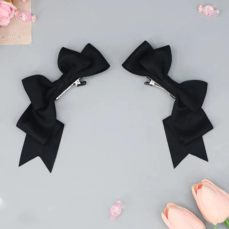 Pince à cheveux nœud faite à la main Kawaii, épingle à cheveux Anime Lolita, coiffure Cosplay, uniforme JK, accessoire pour cheveux, cadeaux de Noël