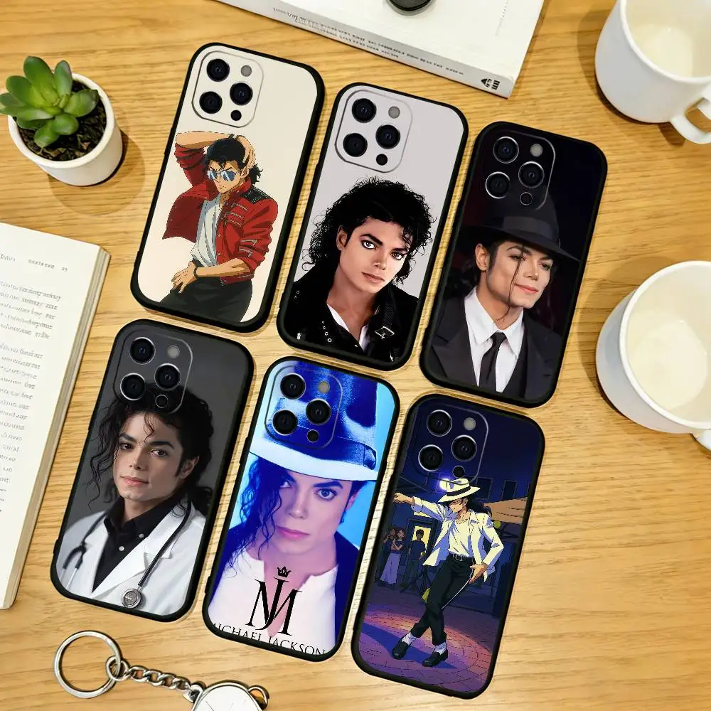 

Michael Jackson Phone Case For iPhone 17,16,15,14,13,12,11 Plus,Pro Max,XS,Soft Silicone Black Cover