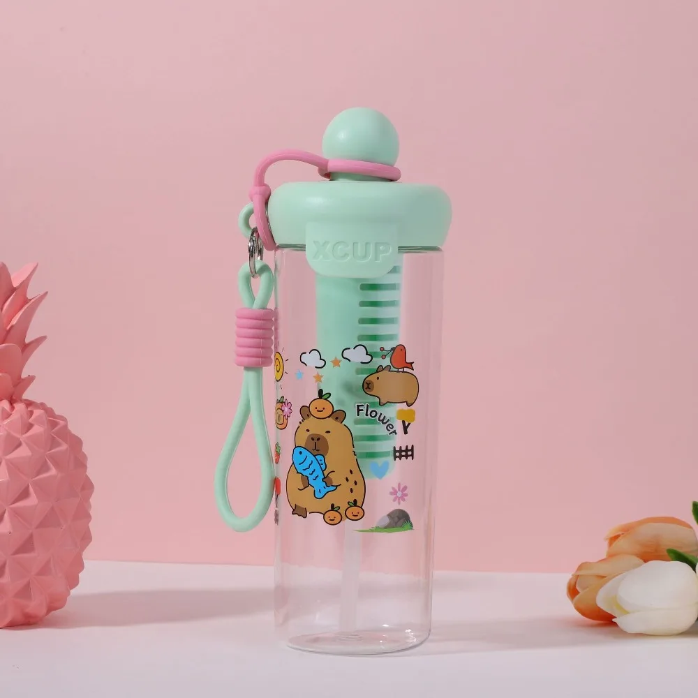 

Portable 750ML Vacuum Cup Insulation Or Cooling With Lifting Rope Straw Cup High-Capacity Vacuum Flasks for Student Children