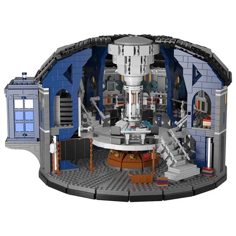 MOC 12th Doctor Tardis Model Building Blocks Set Movie Whos Phone Booth Control Room MOC-165912 Aldult Assemble Bricks Toy Gifts