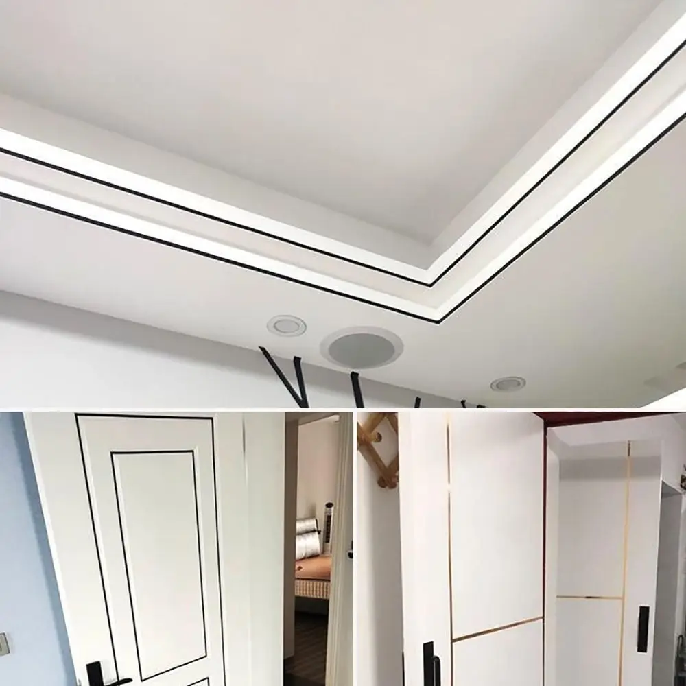 Ceiling Decor Line Self-adhesive Decoration Line PVC Waterproof Edge Banding Strip Background Wall Edge Strip Background Wall