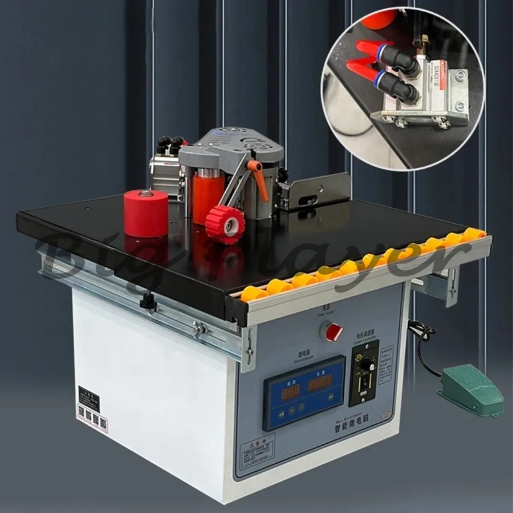 220V Portable Double Side Gluing Woodworking Banding Machine Edge Bander for Wood Based Panels Machinery