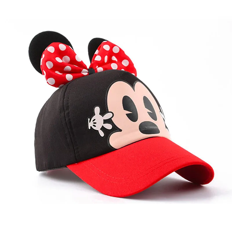 Disney Korean Children's Cap Women's Big Ears Mickey Mouse Cartoon Hat Spring And Autumn Baby Baseball Cap