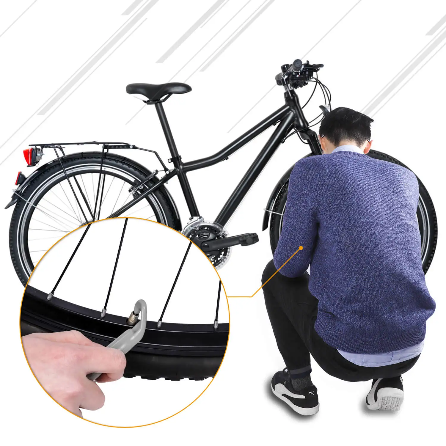 WEST BIKING Bike Tire Levers High Density Nylon Anti-slip Lightweight Portable Repair Tools for Bicycle Cycling Tire Changing