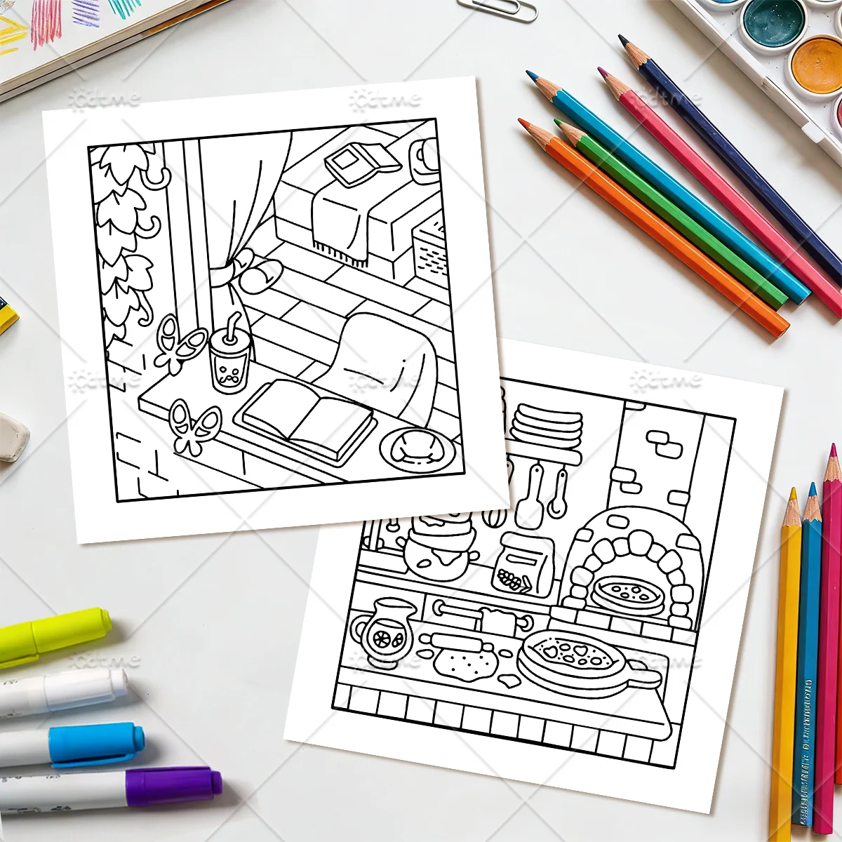 Cat Moments Malbuch für Erwachsene Einzigartiges Buch zur Entspannung Verbessertes Papier für komfortables Malen Perfektes Geschenk für Freunde – Detail 8