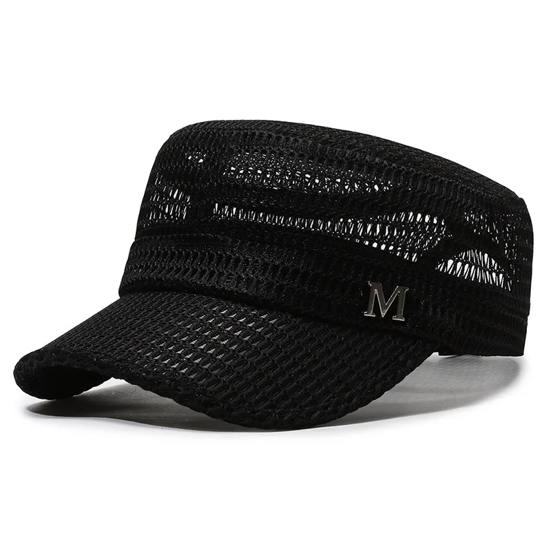 Summer Baseball Cap Breathable Military Hats with Mesh Flat Caps for Men Women Outdoor Snapback Bone Unisex Trucker Cap Gorra