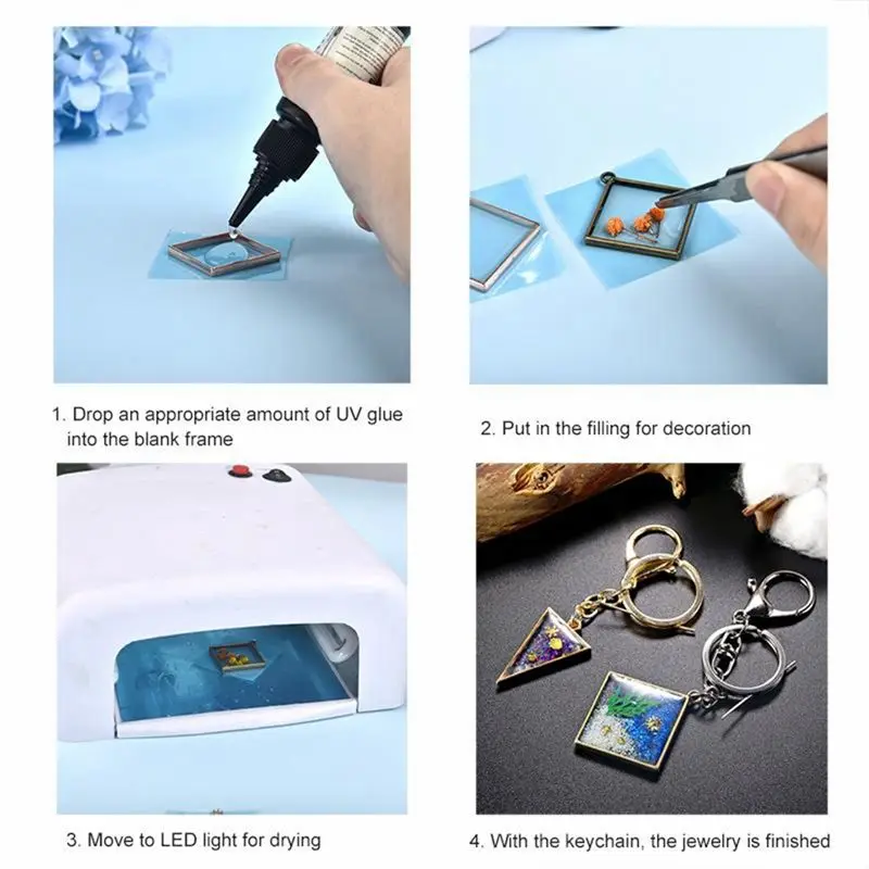 B62B-Hard UV Resin Glue Clear Ultraviolet Curing Quick Drying Epoxy Resin UV Glue DIY Jewelry Making Tools Durable 25G view 5