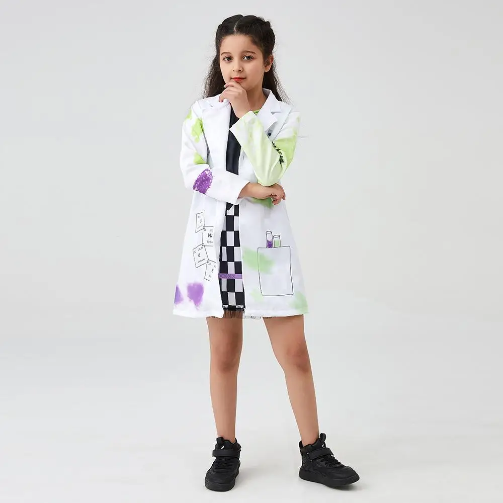 

Новый детский костюм для выступлений на Хэллоуин, фестиваль сумасшедшего ученого, косплей, дикая одежда, подарок, готовая весна 2023,