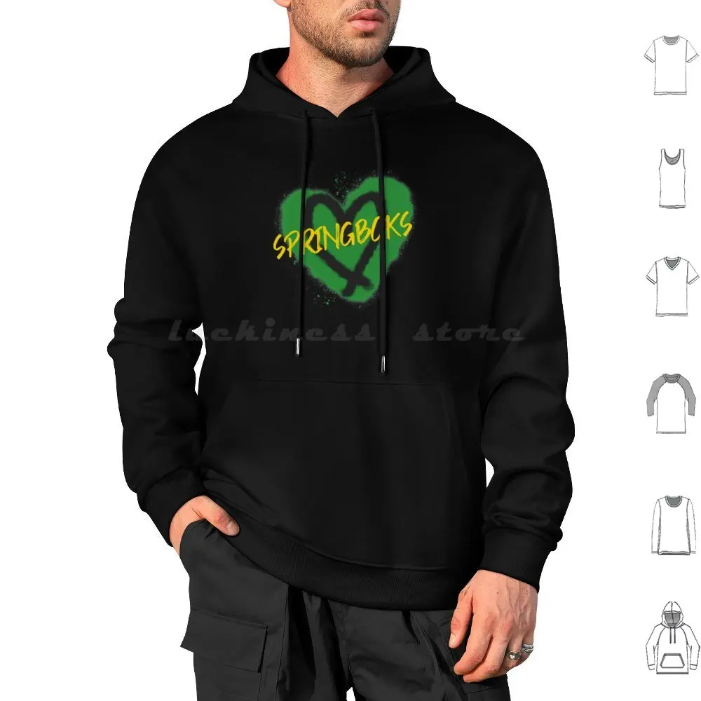 South African Rugby Love Hoodie cotton Long Sleeve Rugby South Africa Springbok Africa African Bokke Flag Sport Cape