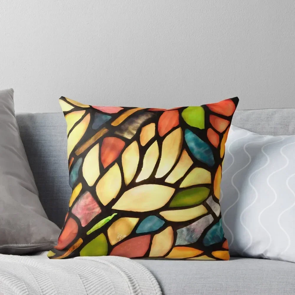 

Glass Art Window Throw Pillow Couch Cushions Cushion Child anime girl Sofa Decorative Covers pillow