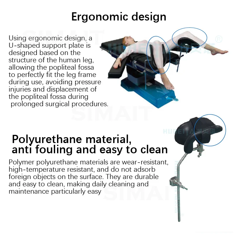 Adjustable Medical Leg Support Stirrups for Operating Table, Gynecology Lithotomy Position Holder Accessories