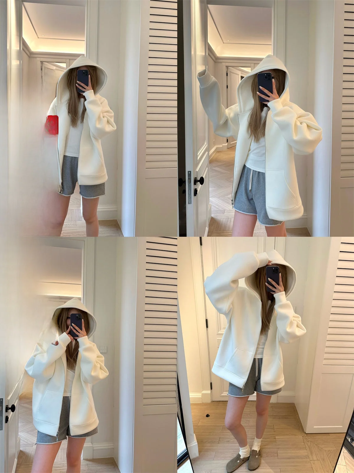 

Куртка Yangzifan Classic с двойной молнией и капюшоном, из высококачественного хлопкового смесового материала, с длинными рукавами, повседневная, весенняя верхняя одежда