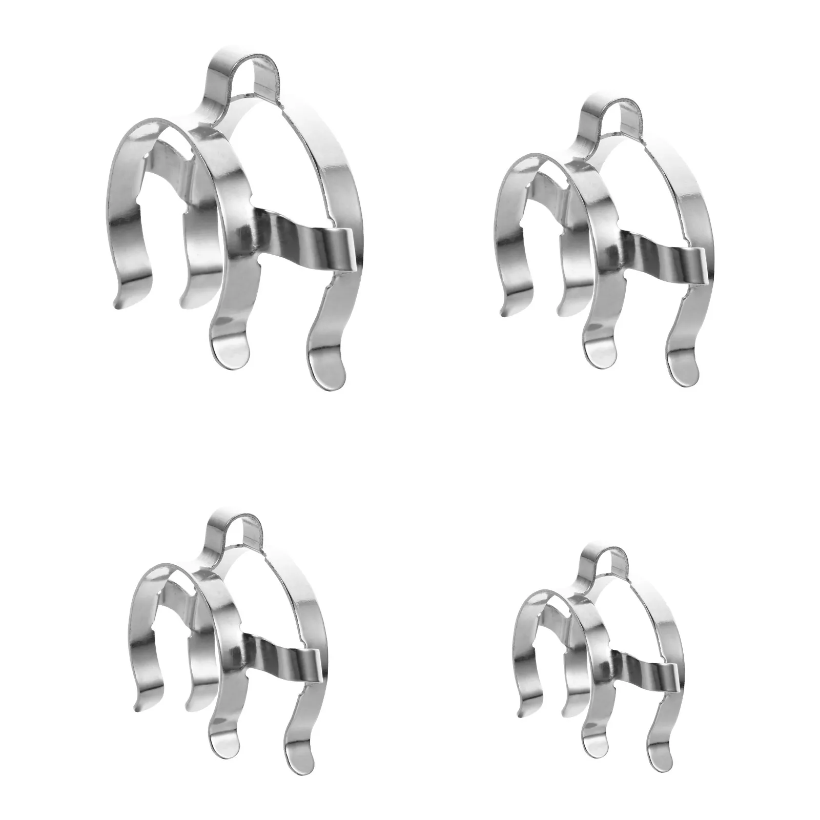 4pcs Stainless Steel clip Keck Clamp For Glass Ball Socket O-Ring Joints Lab Taper Mounting Clips Corrosion Resistant