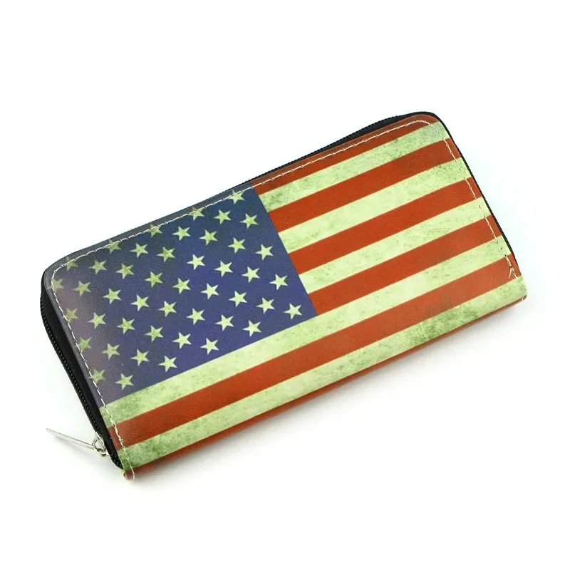 النساء محافظ سيدة المحافظ ريترو المملكة المتحدة العلم نمط أكياس المال الفتيات حقيبة يد محفظة نسائية للعملات المعدنية طويلة مخلب المحفظة بطاقات الهوية حامل بورس أكياس