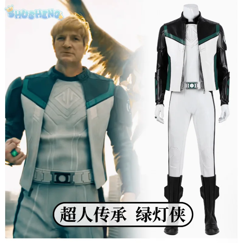 Película Green Lantern G.L Cosplay superhéroe linterna disfraz adulto hombre mujer Halloween fantasía uniforme abrigo pantalones cinturón guante conjunto