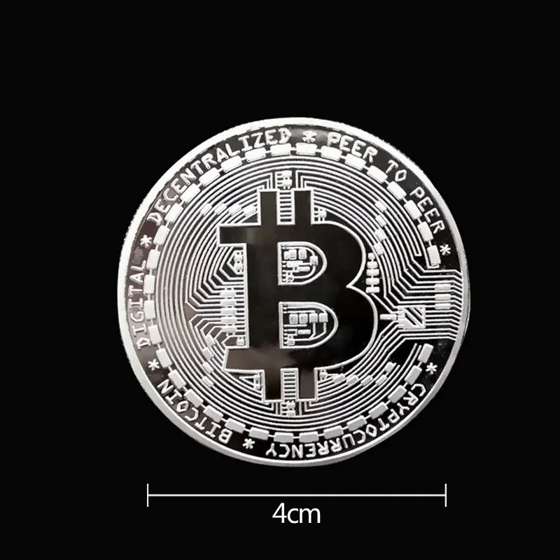 2024 금도금 비트코인 동전, 수집용 미술 컬렉션 선물, 물리적 기념, 카사시우스 비트, BTC 금속 골동품 모조