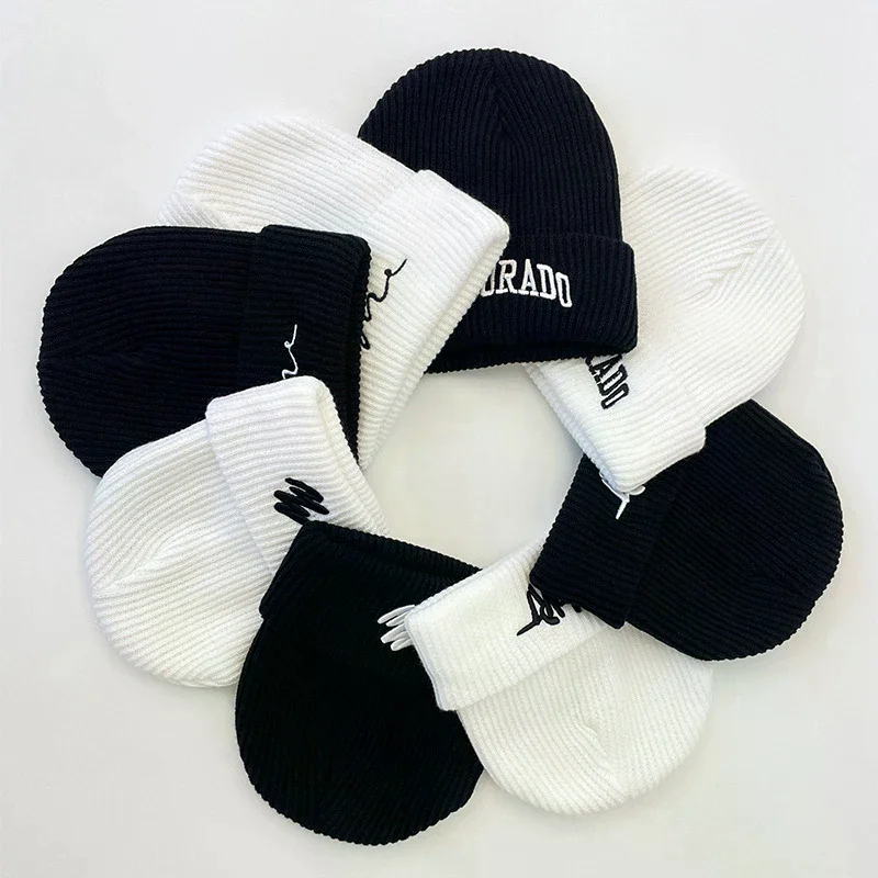 Winter Hats For Unisex Beanies Knitted Solid Cute Hat Lady Autumn Female Beanie Caps Warmer Bonnet Men Casual Cap