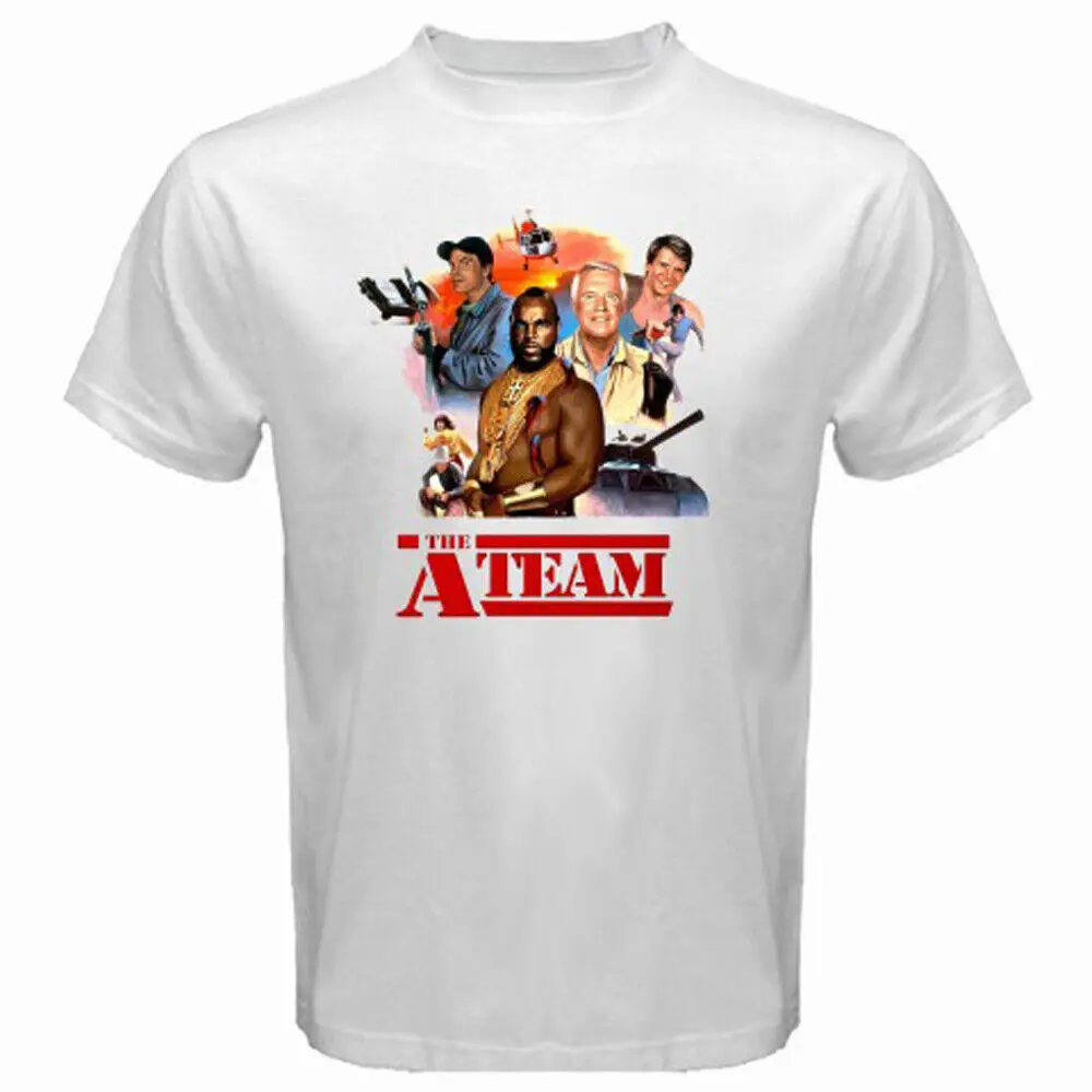 The A Team Action TV Series Men\'s White T-Shirt Size S-5XL