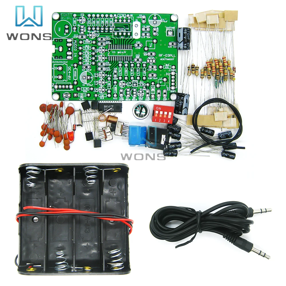 DC4-6V 87-108MHz FM Frequency Modulation Wireless Microphone Module Stereo Transmission Module DIY FM Transmitter Board Parts