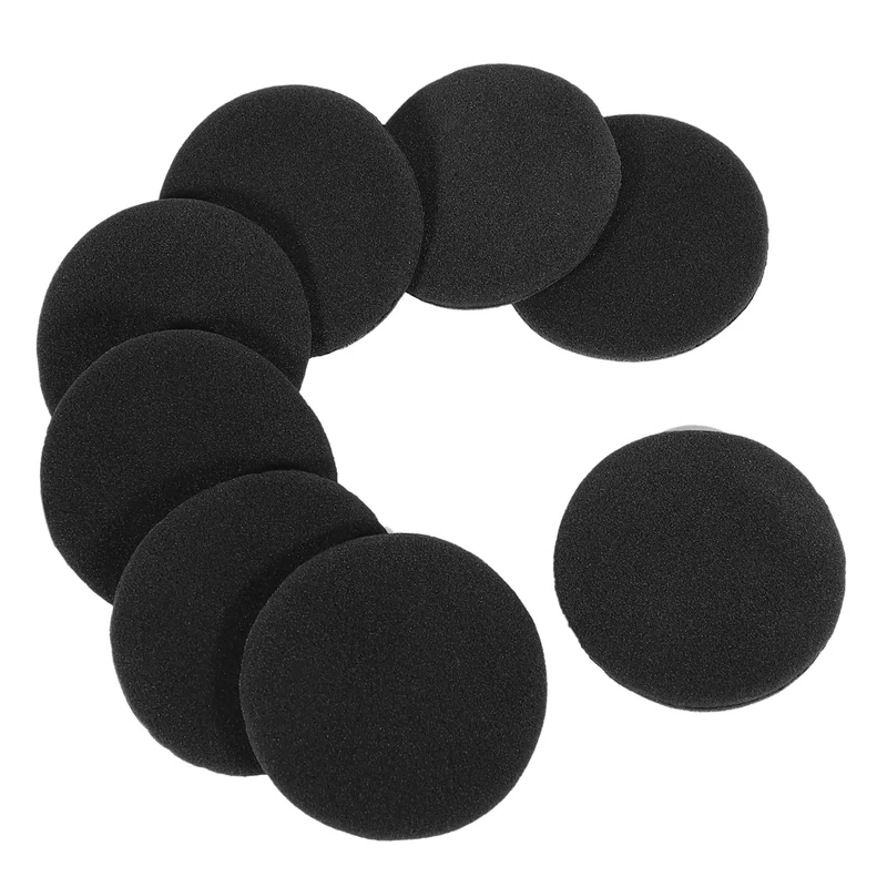 Espuma Earphone Pad Capas para Headset, substituição do fone de ouvido, preto, 40 Pair, 60 milímetros