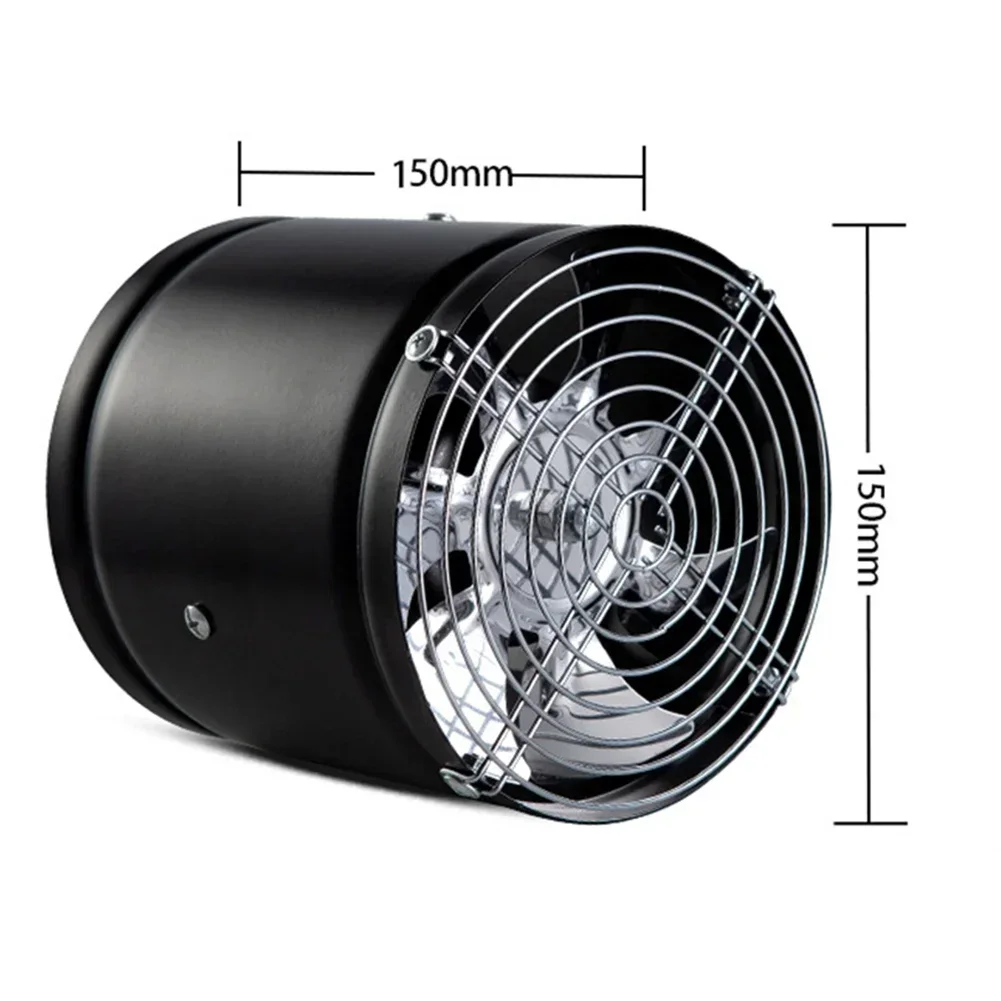 6 Inch Industrial Exhaust Fan With High Density Metal Mesh 40W 600m3/h For Home Bathroom Kitchen Use Exhaust Fan