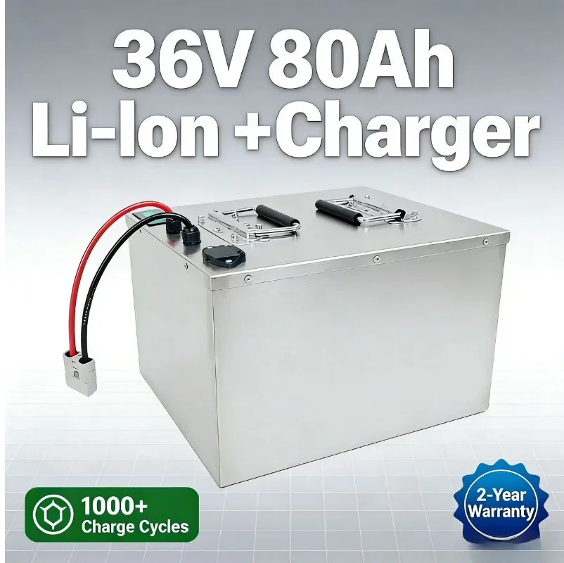 36V 80Ah Li-lon Power Pack with BMS Waterproof | 3500W Compatible | All-Round Power Solution