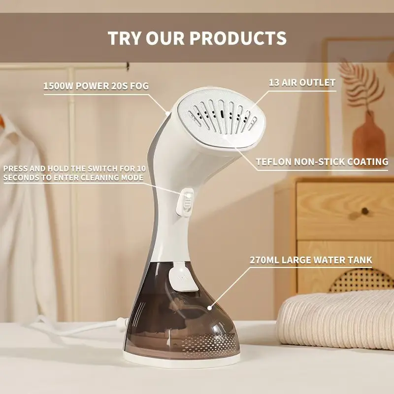 المنزلية التدفئة السريعة إزالة التجاعيد يده معلقة مكوّاة 160 درجة 13 حفرة لوحة فرشاة البخار التدفئة