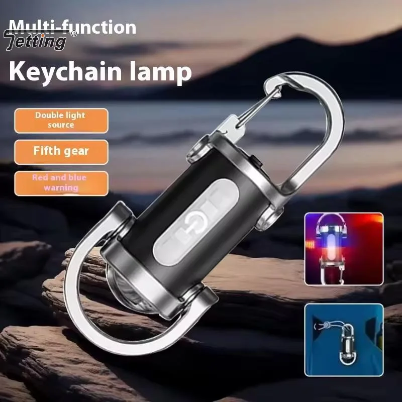 

Keychain LED Flashlight Mini USB Rechargeable, Waterproof, Portable for Camping & Outdoor Activities Pocket Lamp