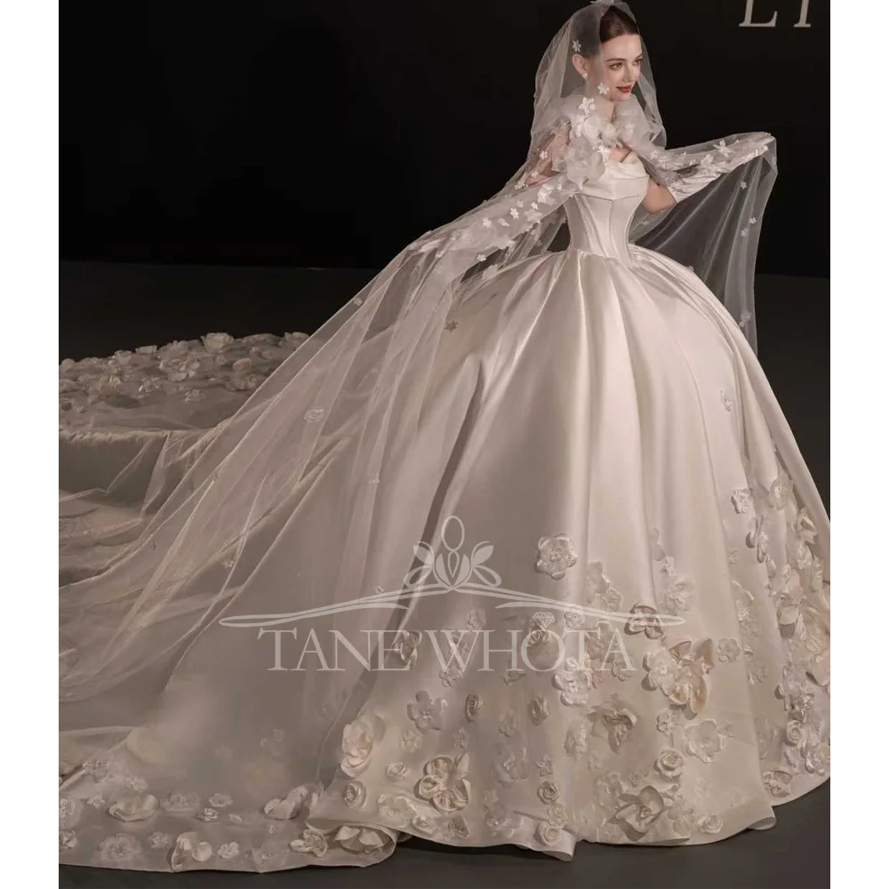 Милое бальное платье без рукавов с аппликацией и рюшами, свадебное платье, свадебное платье по индивидуальному заказу