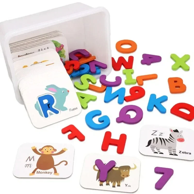 Baby Early Education Puzzle Jigsaw Puzzle Children's Cognitive Teaching Aids Children Recognize Digital Letters Matching Puzzle