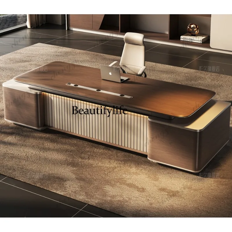Boss desk simple L-shaped modern leadership office furniture manager large class desk combination