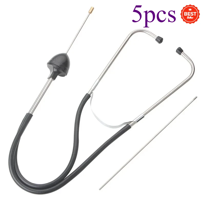 

5 шт., стетоскоп с автоматическим цилиндром, стетоскоп для механики, блок двигателя автомобиля, диагностический автомобильный двигатель, слуховой инструмент, обнаружение автомобиля