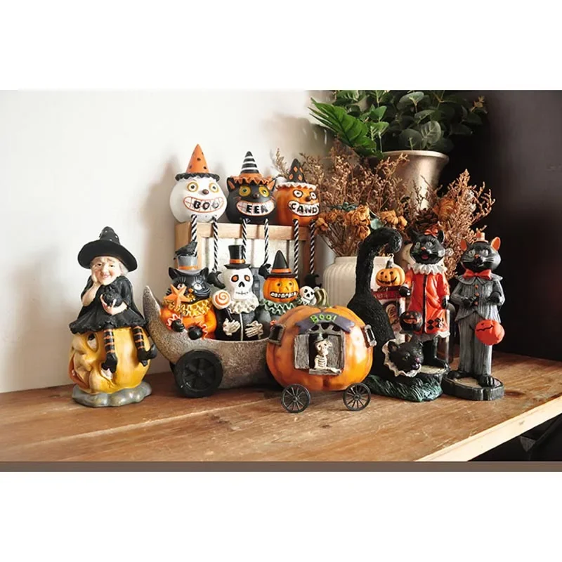 

Desktop Decor Gift Handmade Colored Fun Halloween Scene Decoration Decoração Para Casa Desktop Adornment Personality