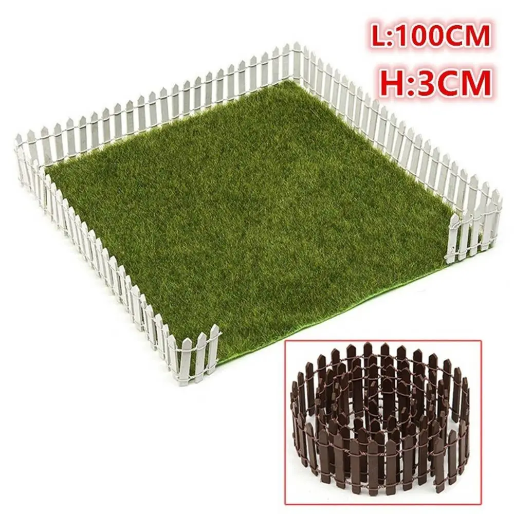 Decoration Dollhouse 100*3cm Decor Plant Pot Decor Micro Bonsai DIY Garden Small Wood Fence Miniature Fence