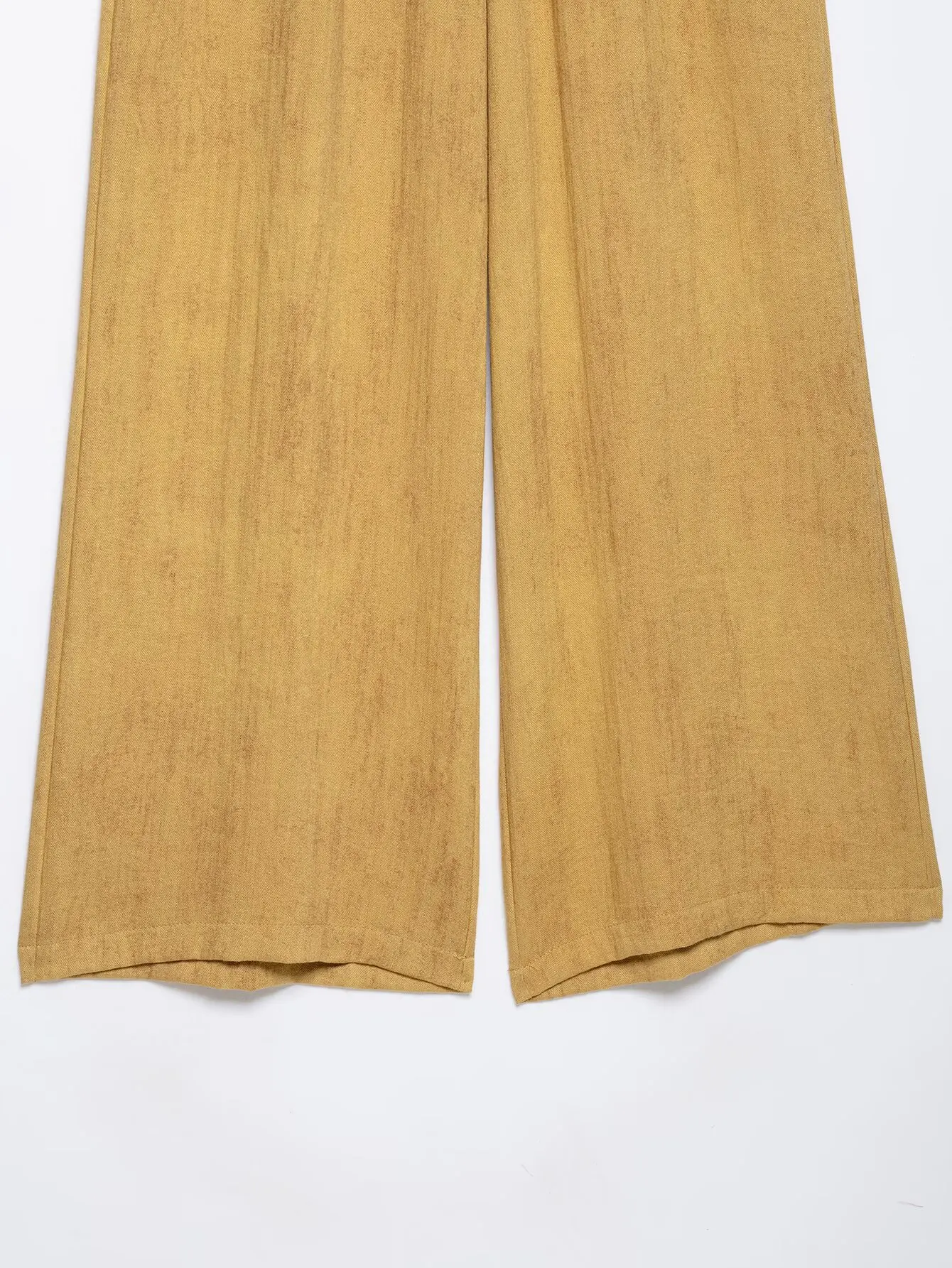 TFMLN Neue Damen V-Ausschnitt Schnürbluse und Weite Hose 2026 Mode 2-teiliges Elegantes Einfarbiges Lockeres Freizeit-Set für Frauen – Detail 15