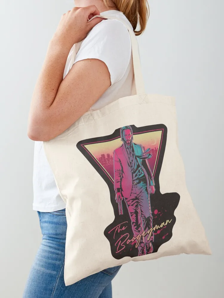 

John wick the movies Tote Bag reusable shopping bags large size bags Shopping bags tote men