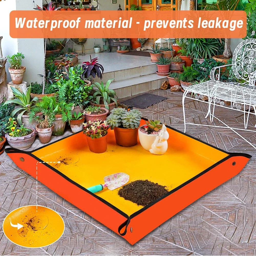 

Garden Mat Foldable Waterproof Gardening Potting Pad For Flowerpot Transplanting Mixing Soil Plant Pruning Transplanting Mat