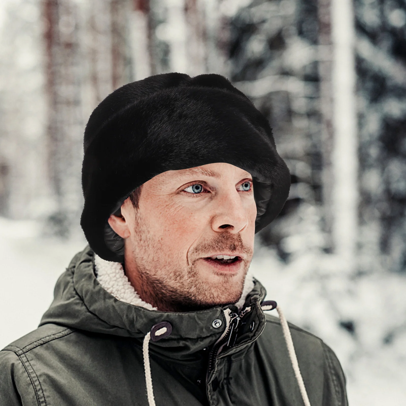 

Warm Size Russian Winter Outdoor For Outdoor Warm For Men Cap Hat Men Russian Hat mens Mens Cap hat