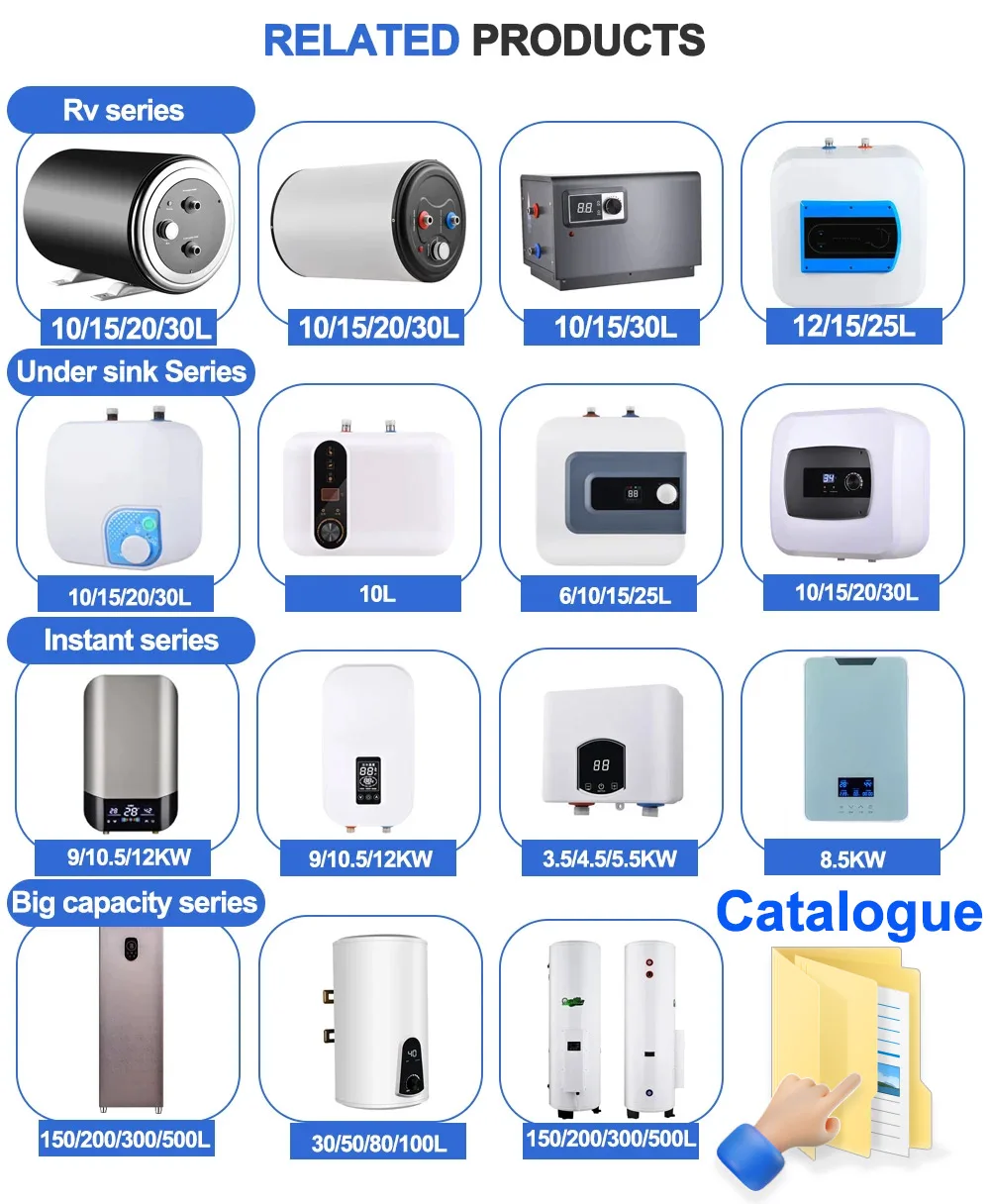 Calentador de agua instantáneo eléctrico montado en la pared sin tanque, 3500w, 220v, sin tanque, con control táctil, para el hogar y el hotel, uso múltiple de fábrica