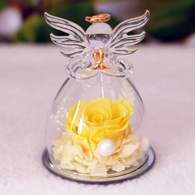 غطاء زجاجي زهرة دائمة الزفاف الكروب الأبدي الورد الدائم عيد الميلاد عيد الحب هدية عيد الأم النساء هدايا الأم #5