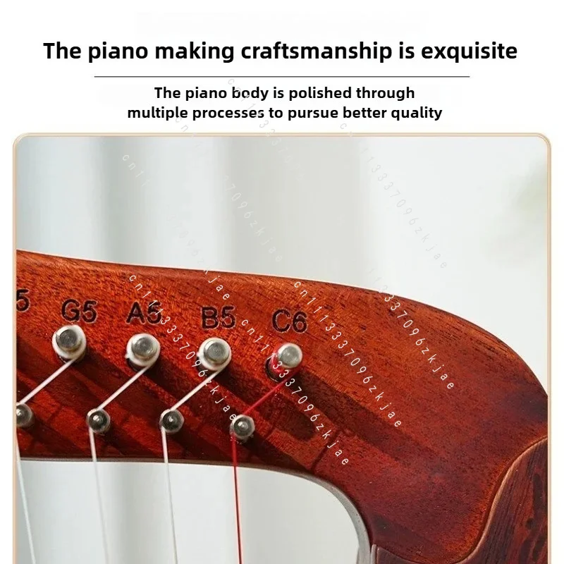Harpe artisanale à 15 cordes pour la thérapie sonore, portable, pour débutants, apprentissage professionnel, lyre, yoga, méditation, instruments à cordes musicaux