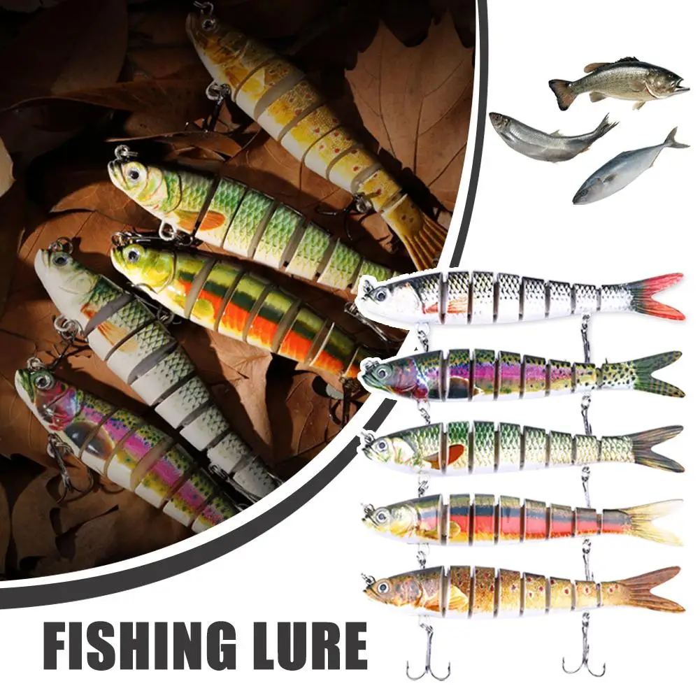 

1/15pcs Swimbait Lure Multi-Jointed Lure Slow Sinking Bionic Fish For Trout Bass Fishing Accessories C8S6