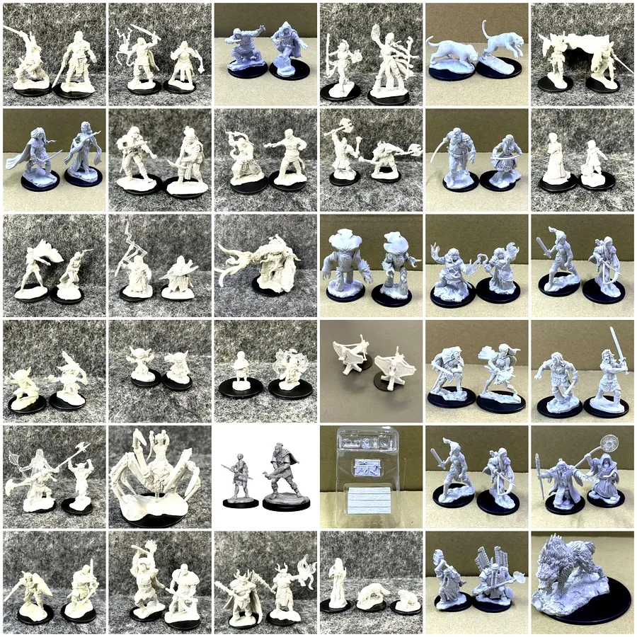 Lote de miniaturas de juego de mesa Pathfinder Battles, Batalla de cortes profundos, caza de molzur, Orc, Druid, piratas, Goblin, Lobo, Rogue, monje, juguetes de Thumbnails