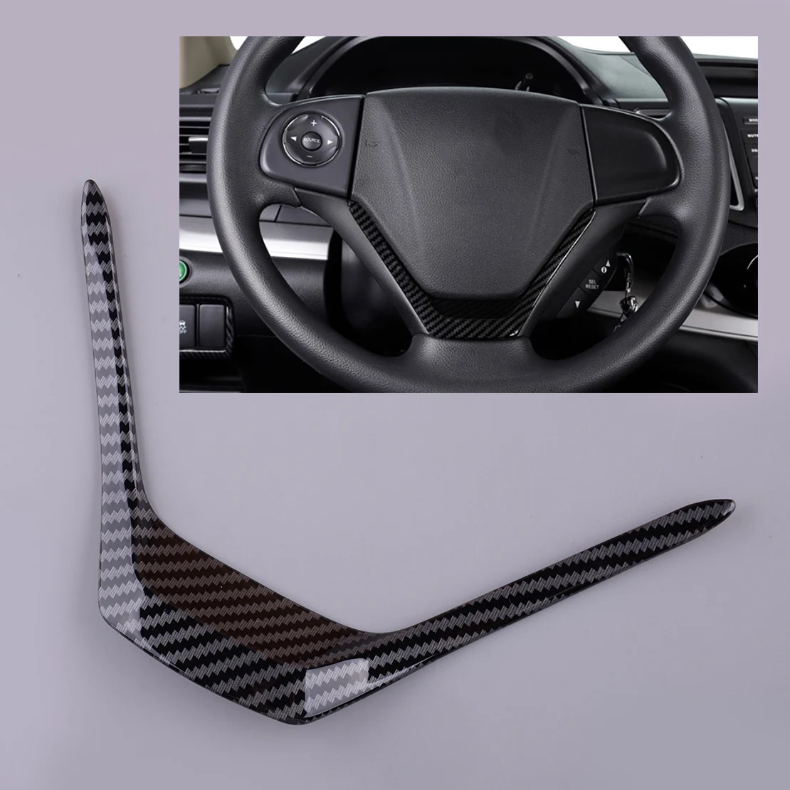 

Steering Wheel Cover Trim Carbon Fiber Style Fit For Honda CR-V CRV 2012 2013 2014-2016